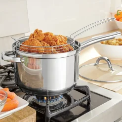 Oster 4.8-Quart Stainless Steel Deep Fryer Set with Basket and Lid