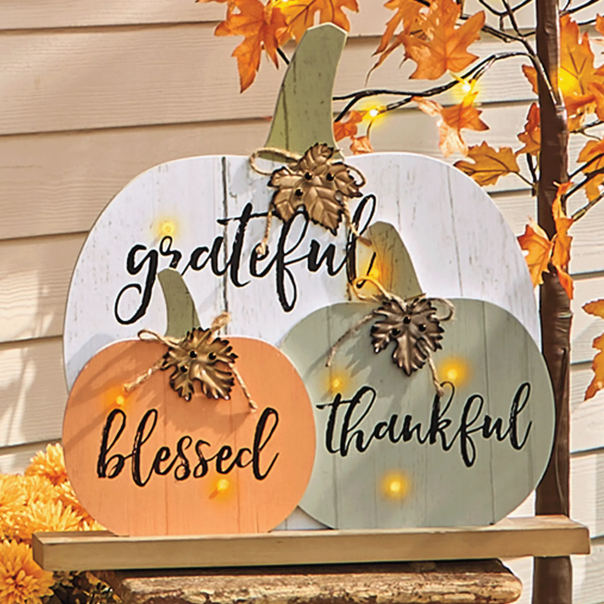 Outdoor Lit Harvest Sign