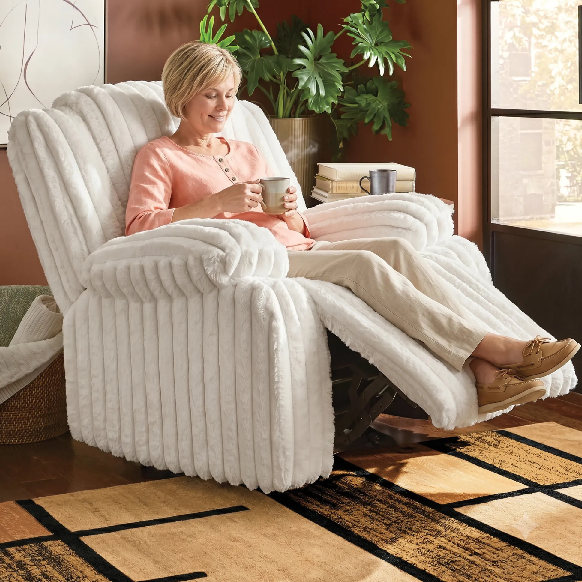 Oversized Corduroy Rocker Recliner