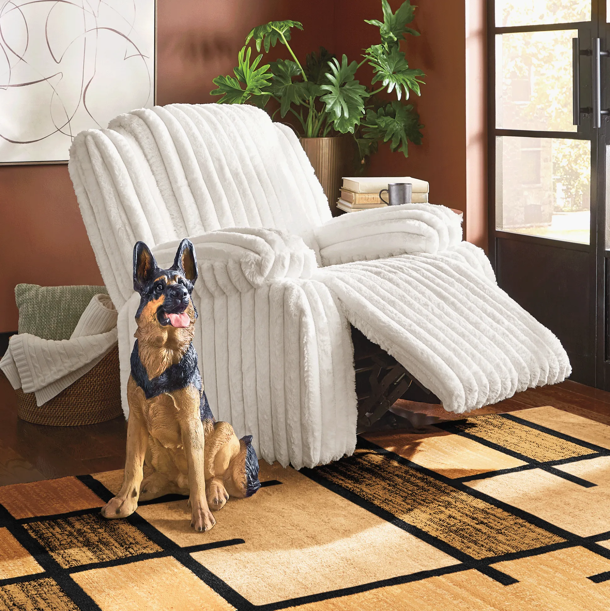 Oversized Corduroy Rocker Recliner