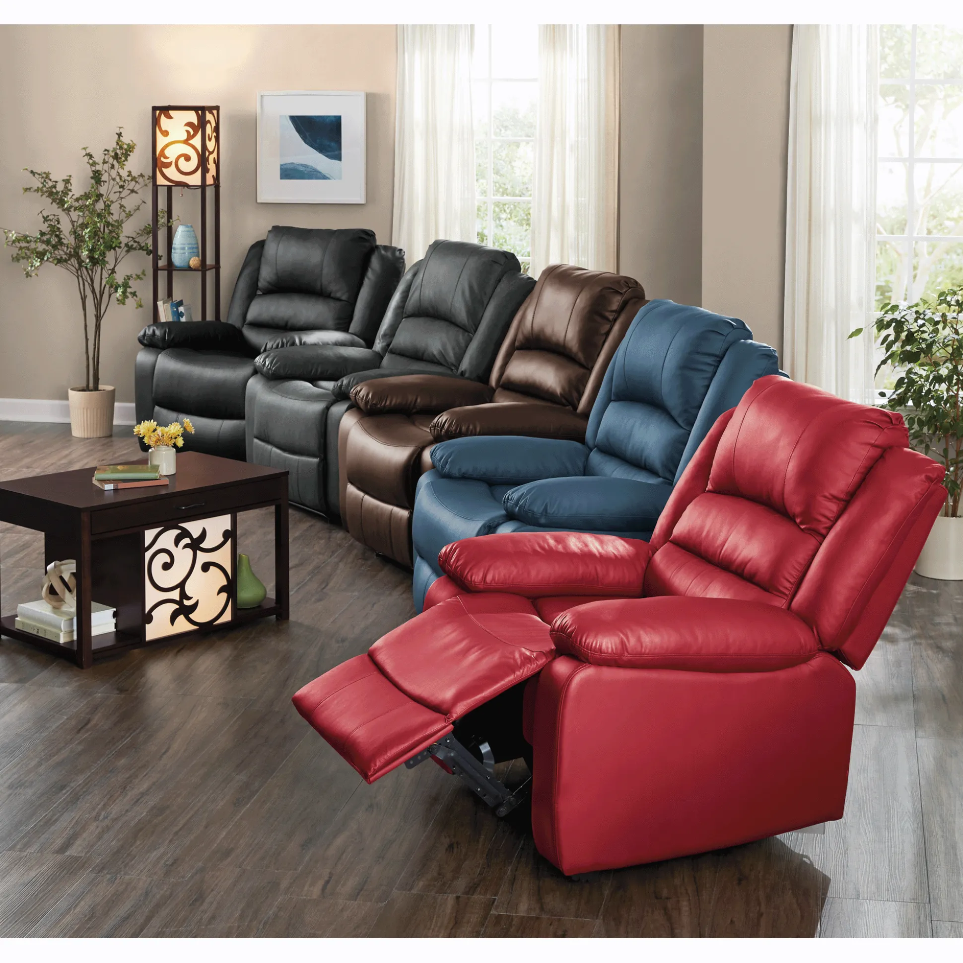 Overstuffed Plush Comfort Recliner Chair