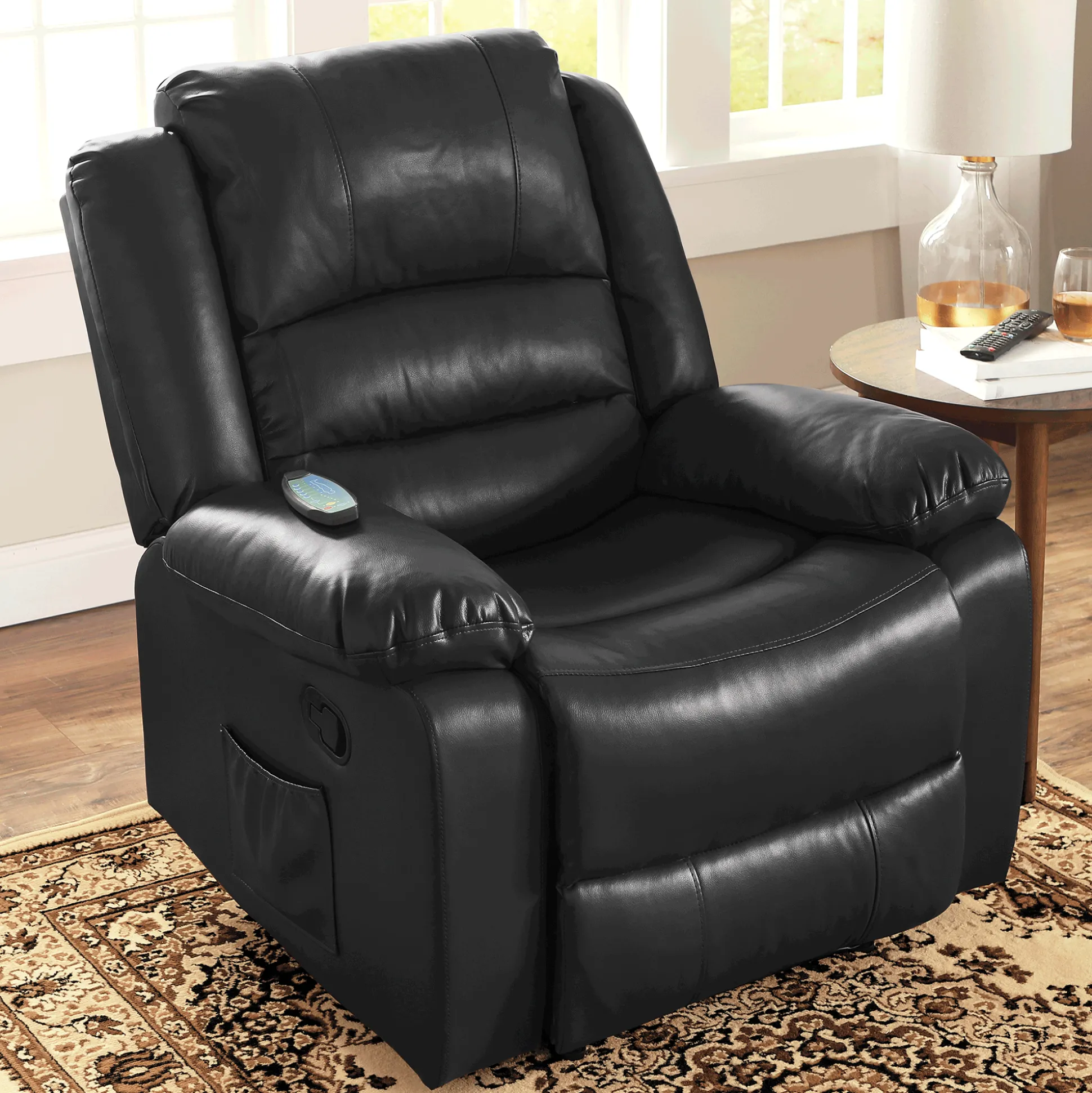 Overstuffed Recliner with Massage