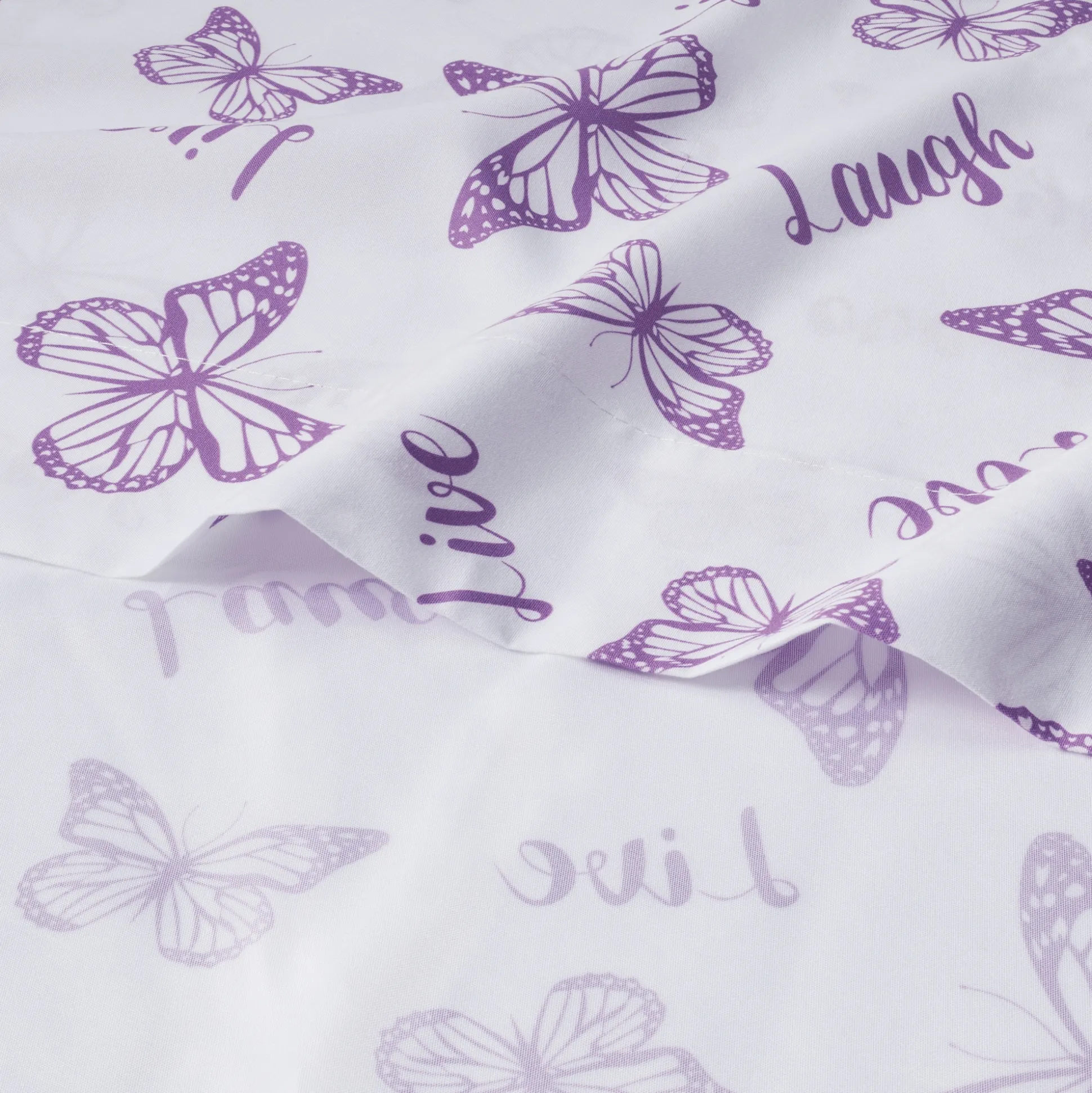 2-Pack Butterfly Sentiments Microfiber Sheet Set