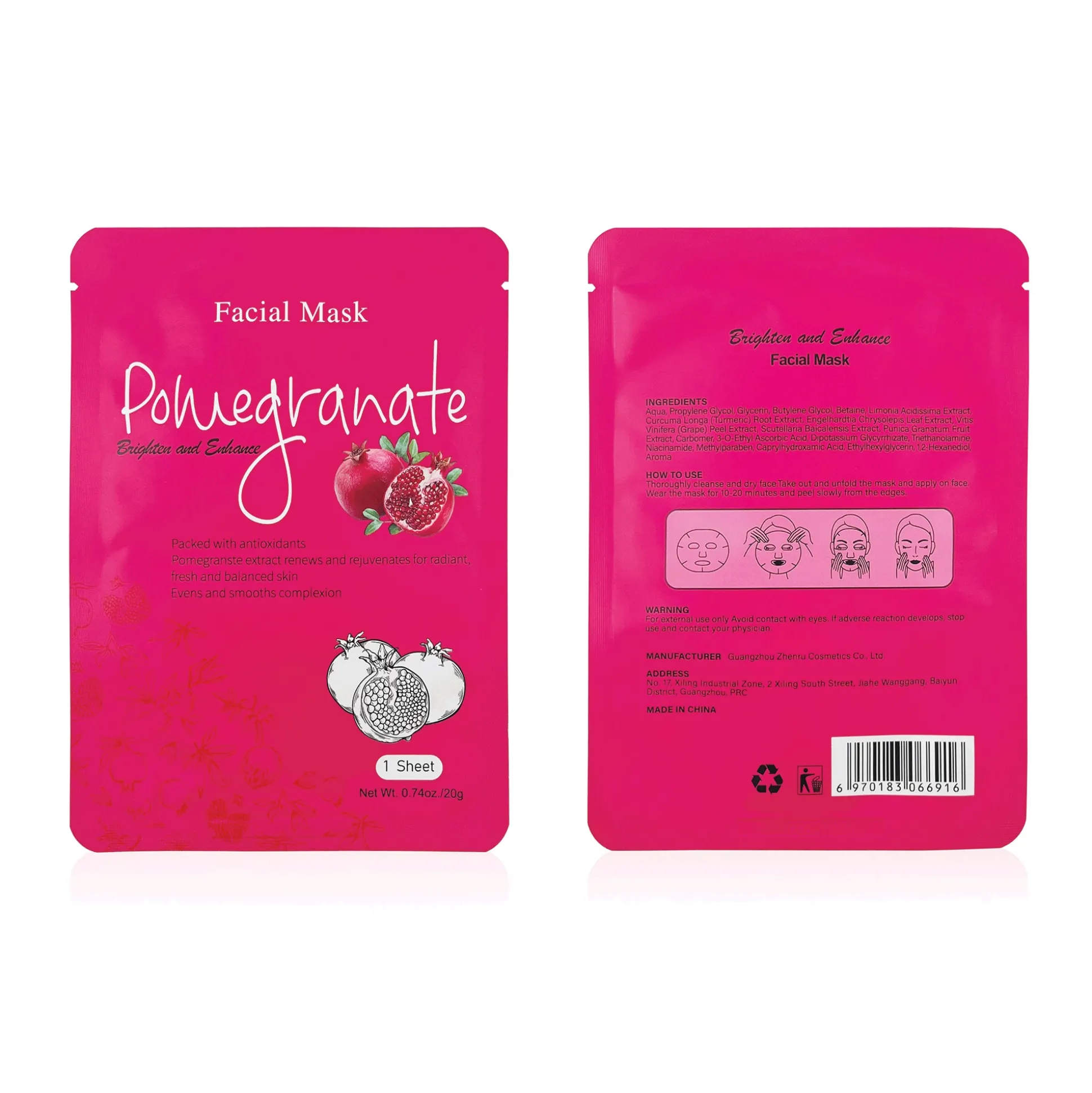 6-Pack of Facial Sheet Masks