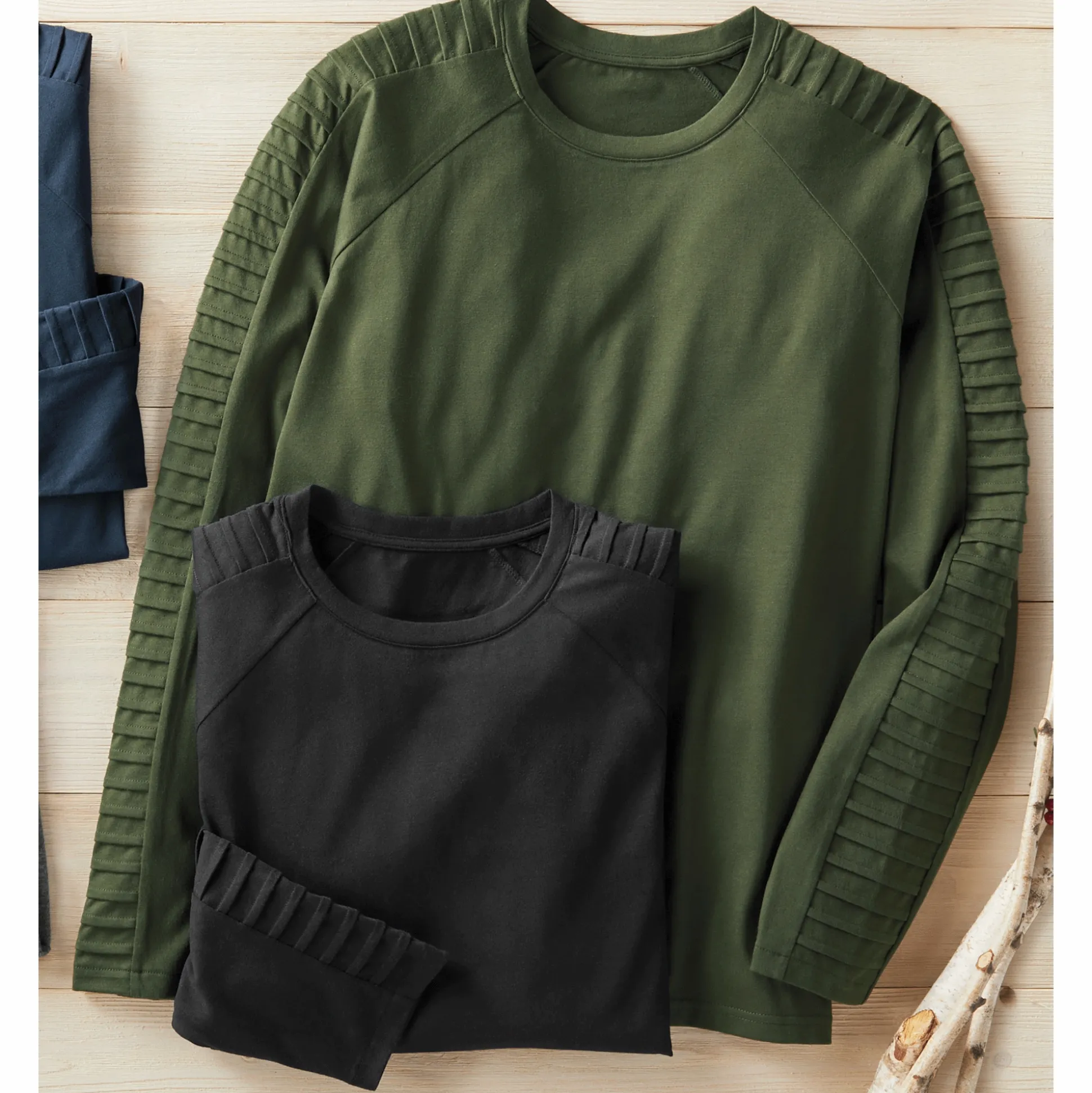 2-Pack Ribbed Long-Sleeve Shirt