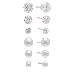 3-Pair Gold Post Earring Set
