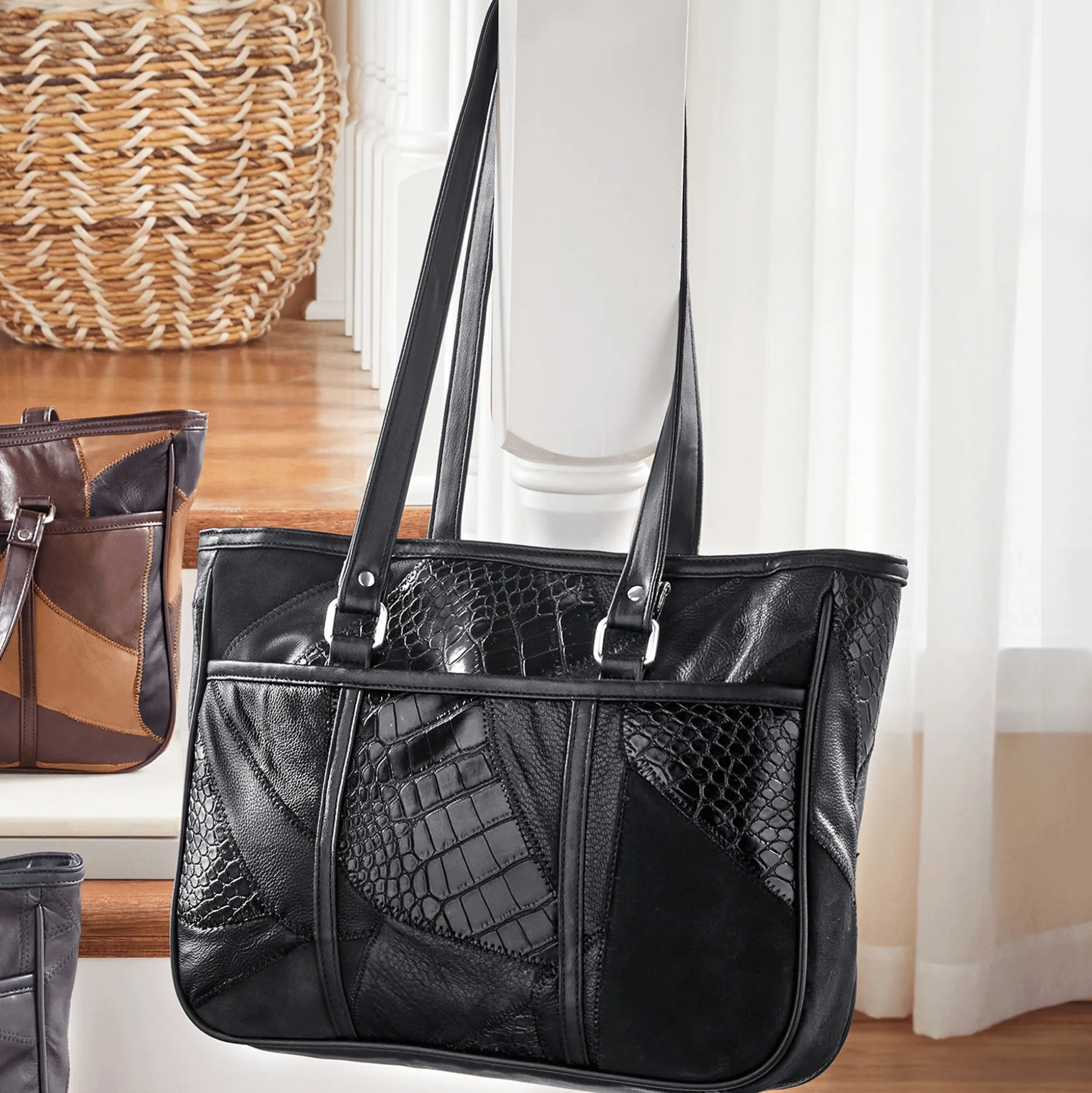 Patched Tote Bag
