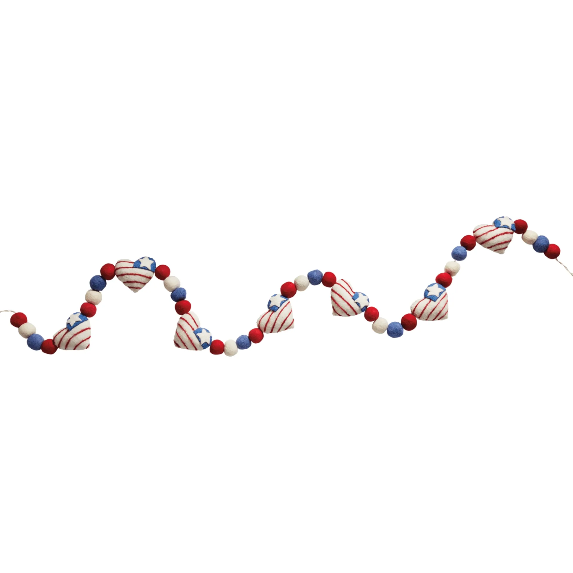 Patriotic Hearts Novelty Garland