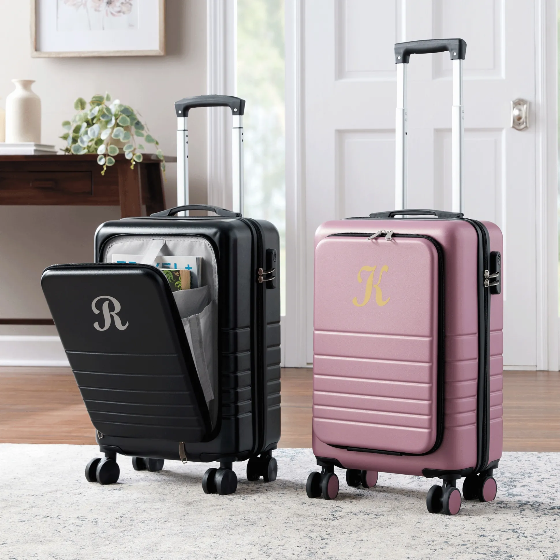 Personalized Hardsided Carry-On with Front Panel Storage