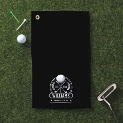 Personalized Laurels-Crest Golf Towel