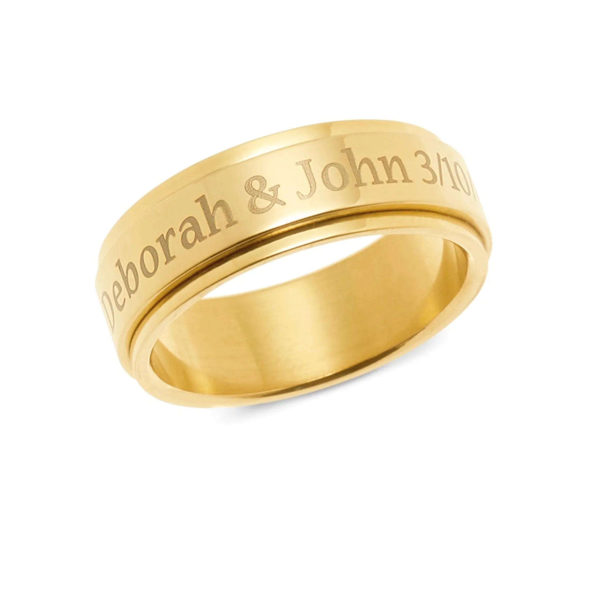 Personalized Message Spinner Ring