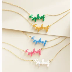 Personalized Name Acrylic Color Necklace