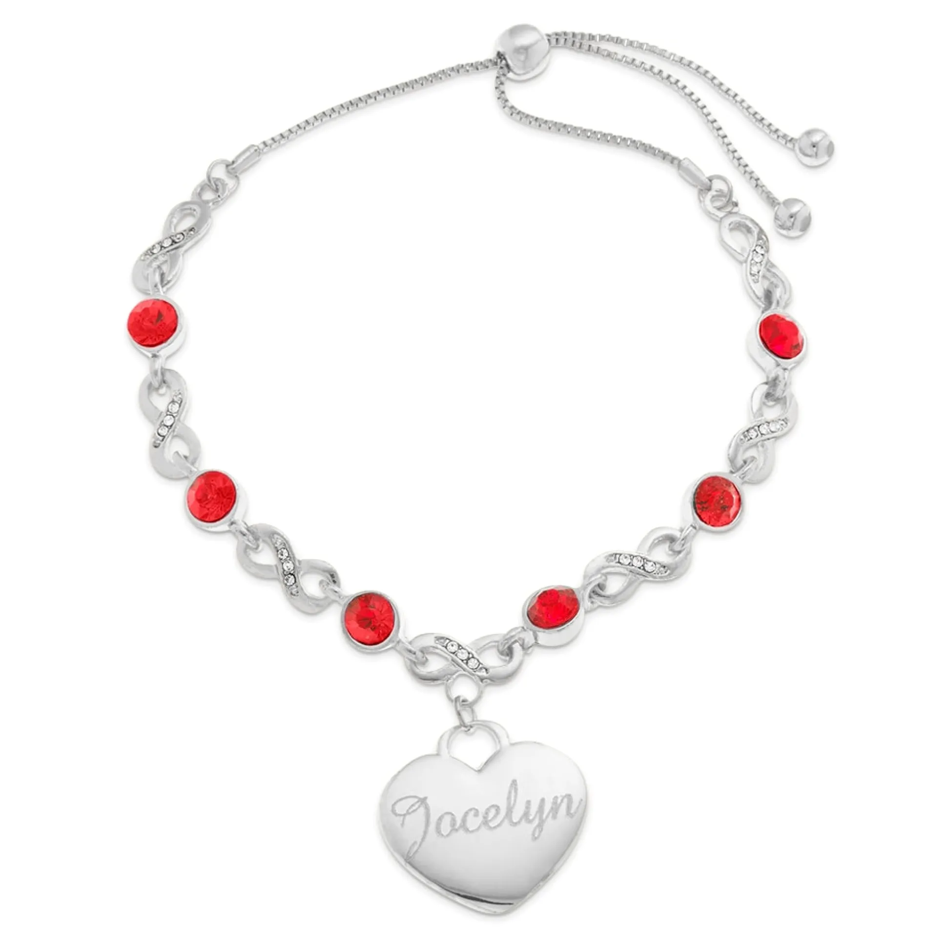 Personalized Name/Birthstone Infinity Bracelet