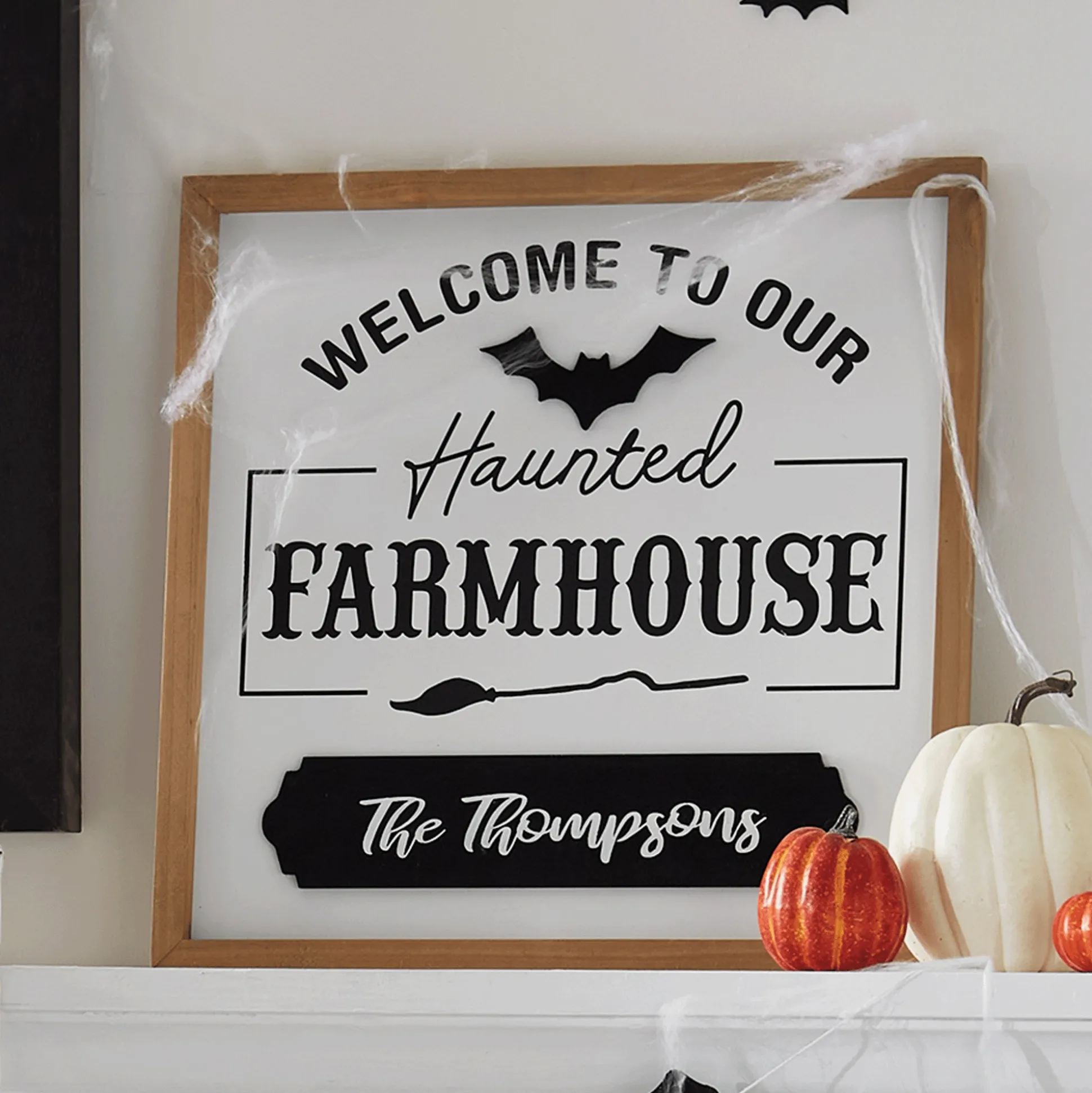 Personalized Our Haunted Farmhouse Welcome Sign