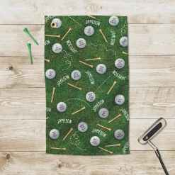 Personalized Punny Putting Green Golf Towel