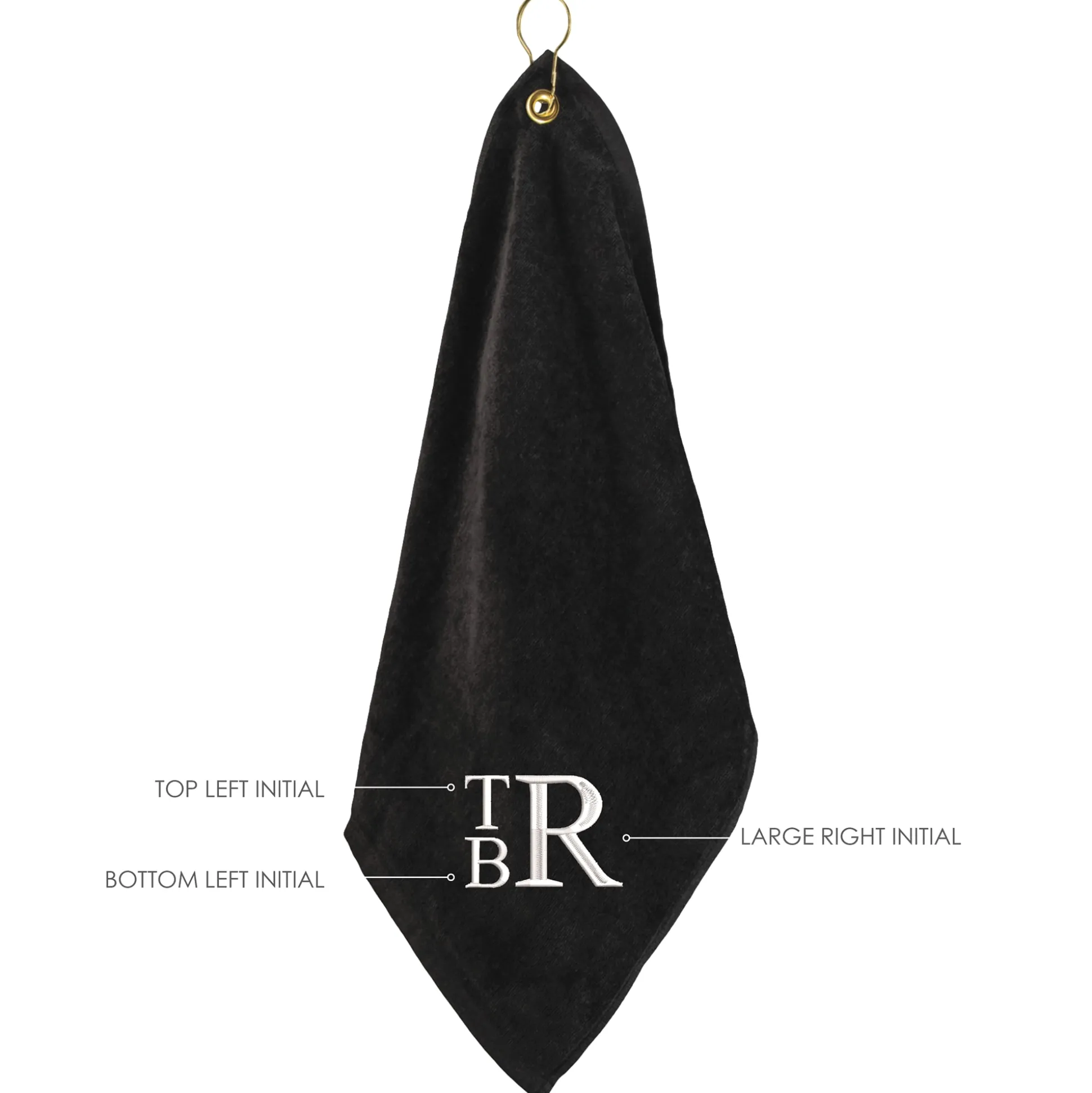 Personalized Stacked Monogram Golf Towel
