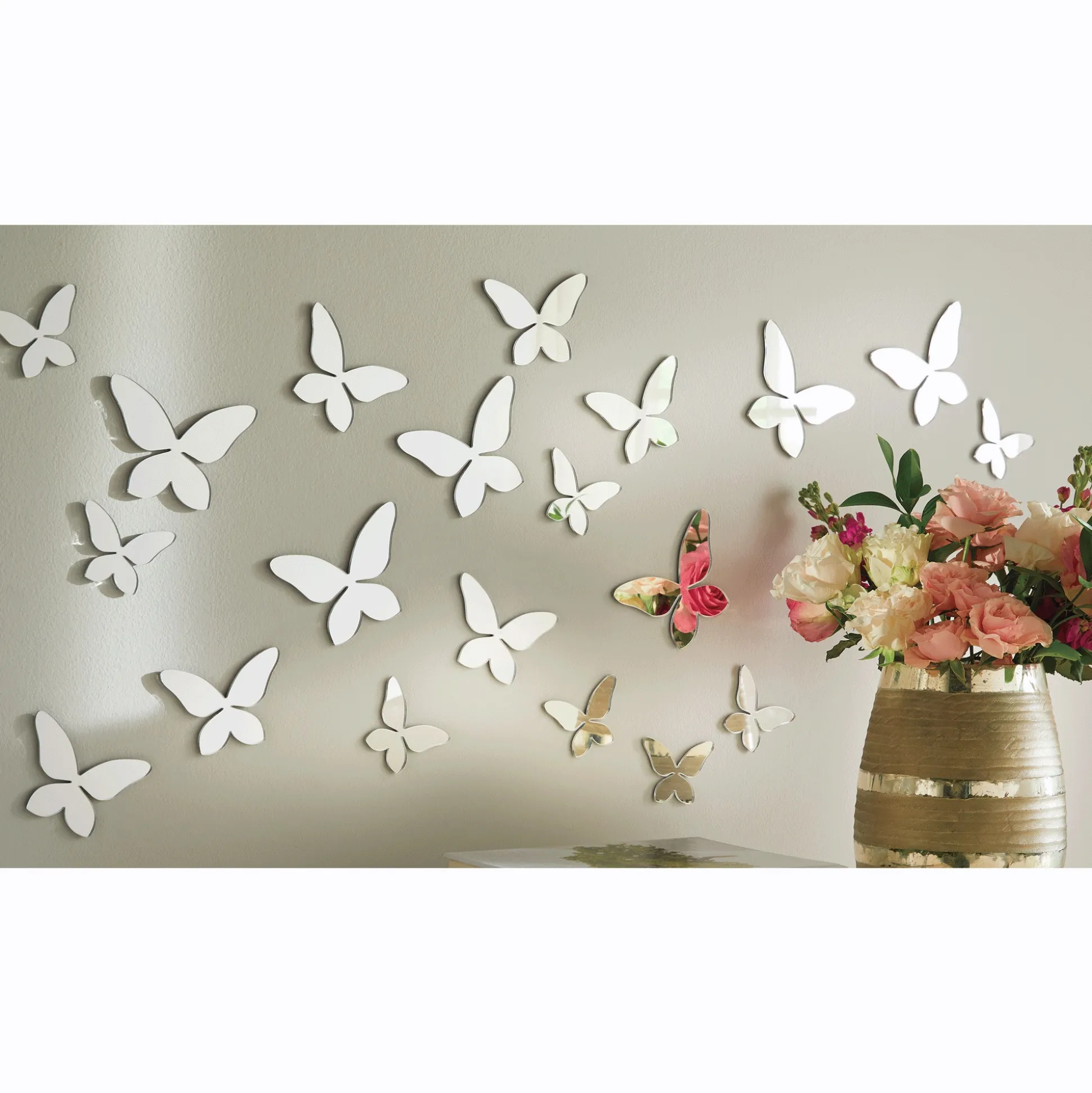 20-Piece Butterfly Wall Decals