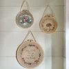 3-Piece Embroidered Hoop Wall Art