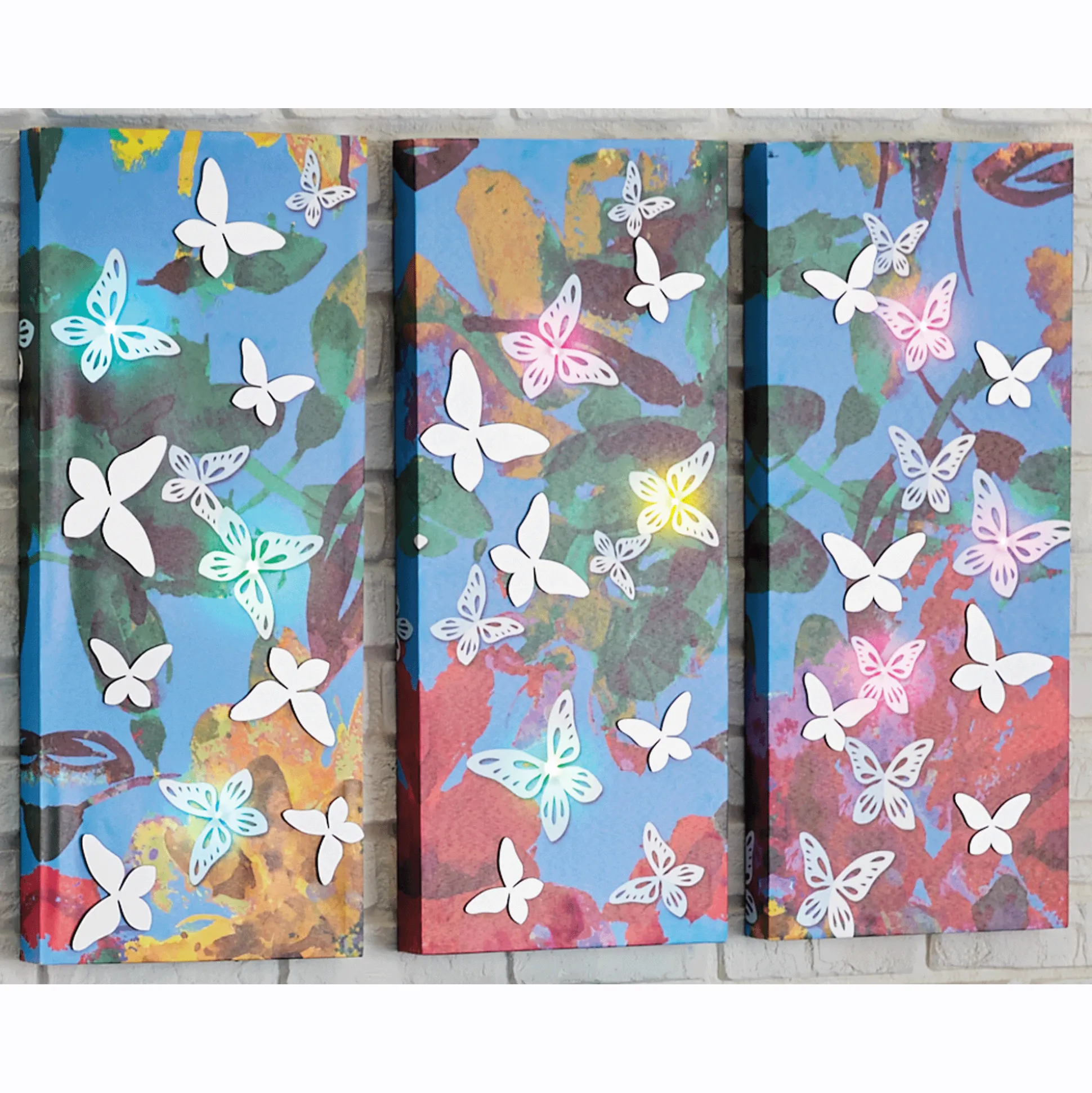 3-Piece Lit Butterfly Wall Art