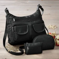 3-Piece Multi-Pocket Satchel Set