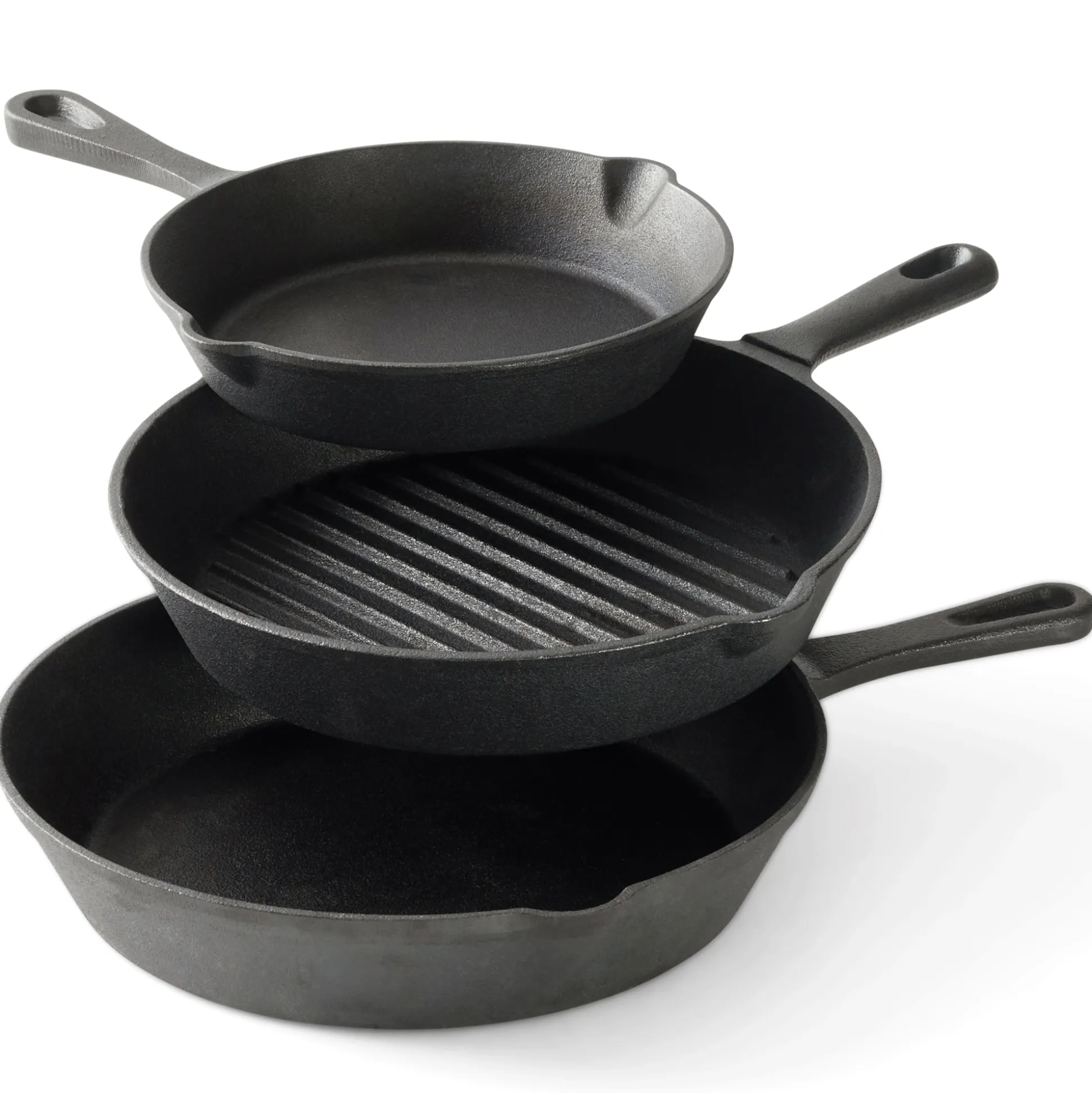 7-Piece Pre-Seasoned Cast Iron Cookware Set