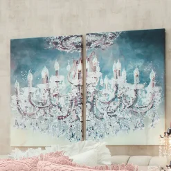 2-Piece Romance Gem Chandelier Wall Art Set