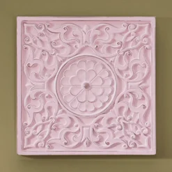 Pink Floral Wall Plaque