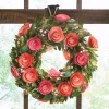 Pink Floral Woodcurl Wreath