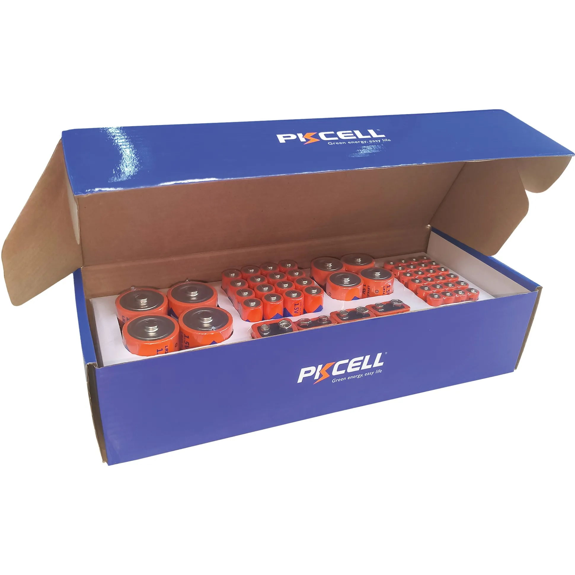 PKcell 52-Count Battery Variety Bundle