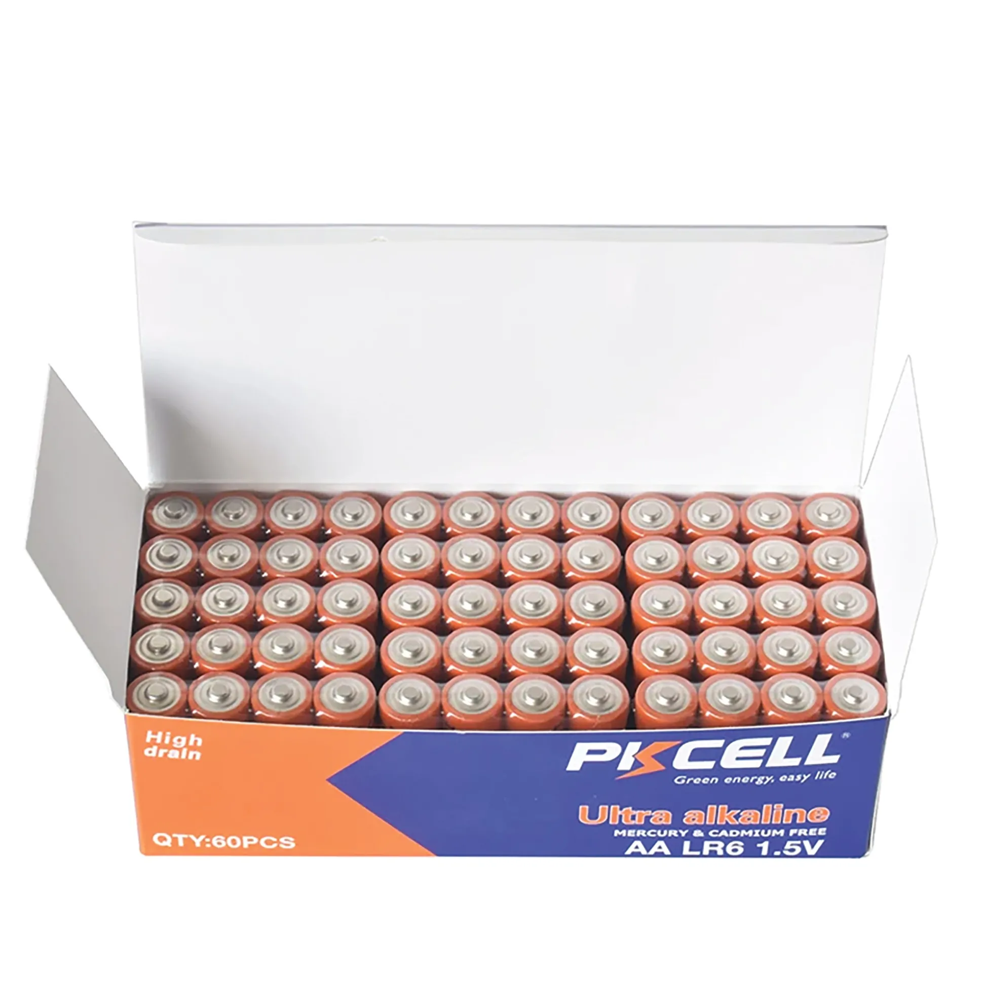 PKcell 60-Pack AA Batteries