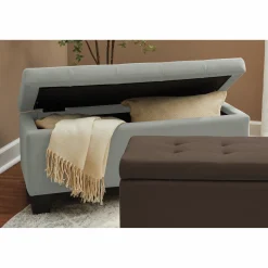 Plush Storage Ottoman