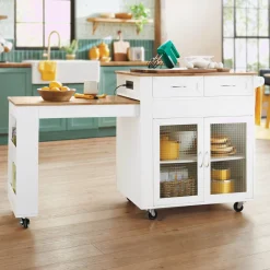 Powered Expandable Kitchen Island