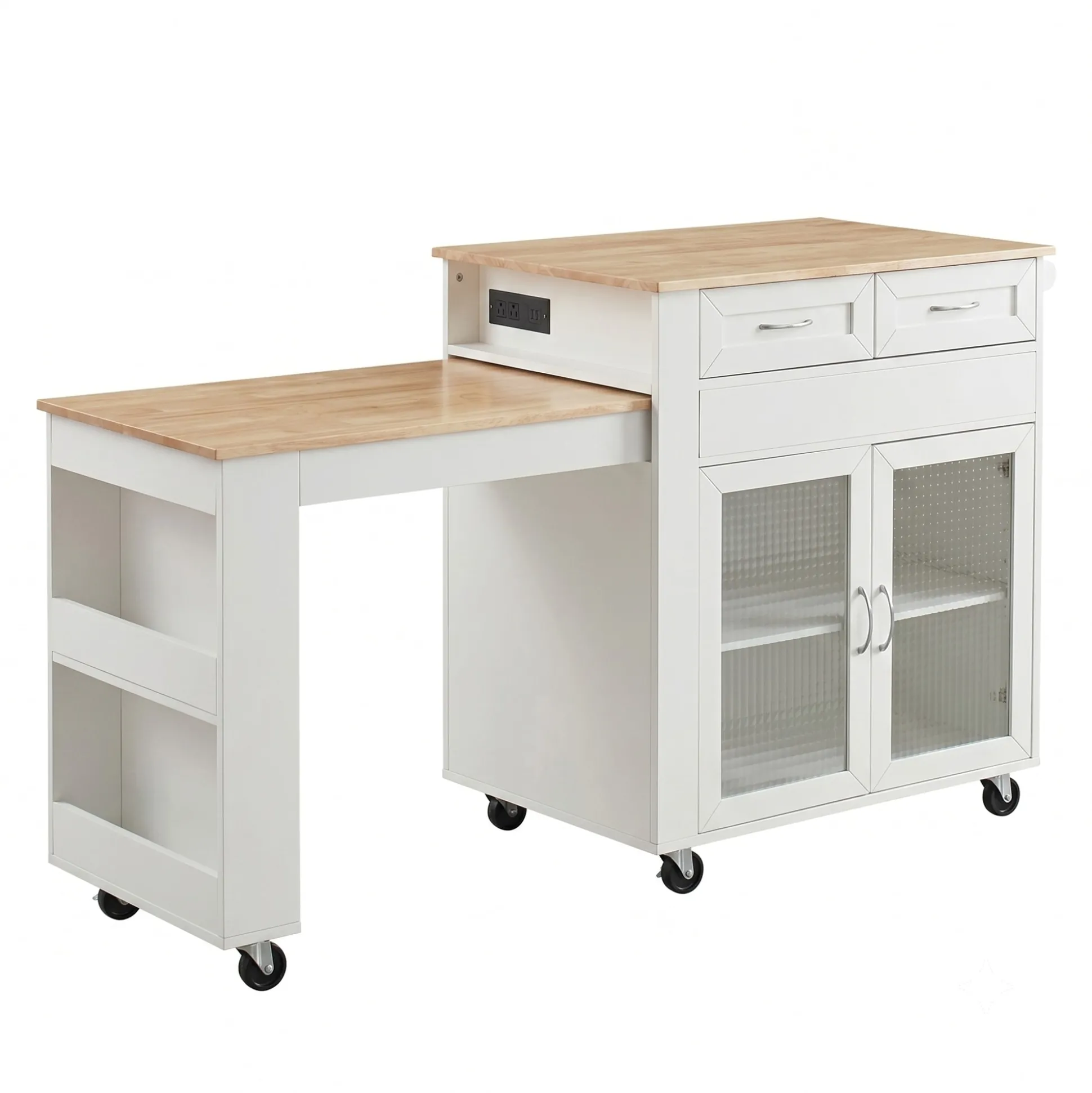 Powered Expandable Kitchen Island