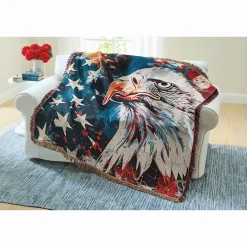 Proud Eagle Tapestry Throw