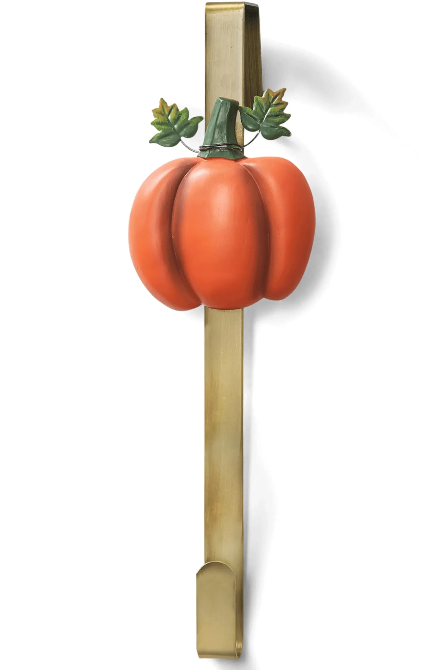 Pumpkin-Topped Seasonal Wreath Hanger
