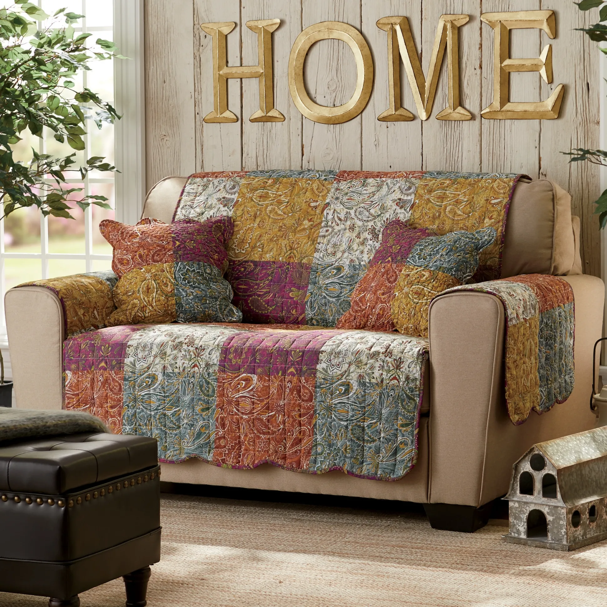 Quilted Furniture Protector and Pillow Cover