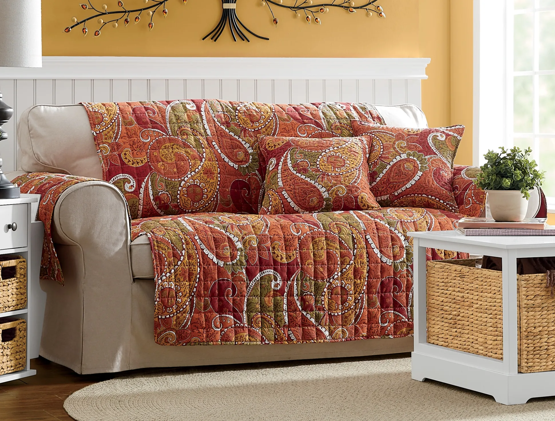 Quilted Furniture Protector and Pillow Cover