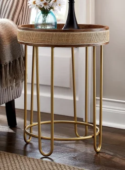 Rattan End Table