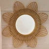 Rattan Sunflower Wall Mirror