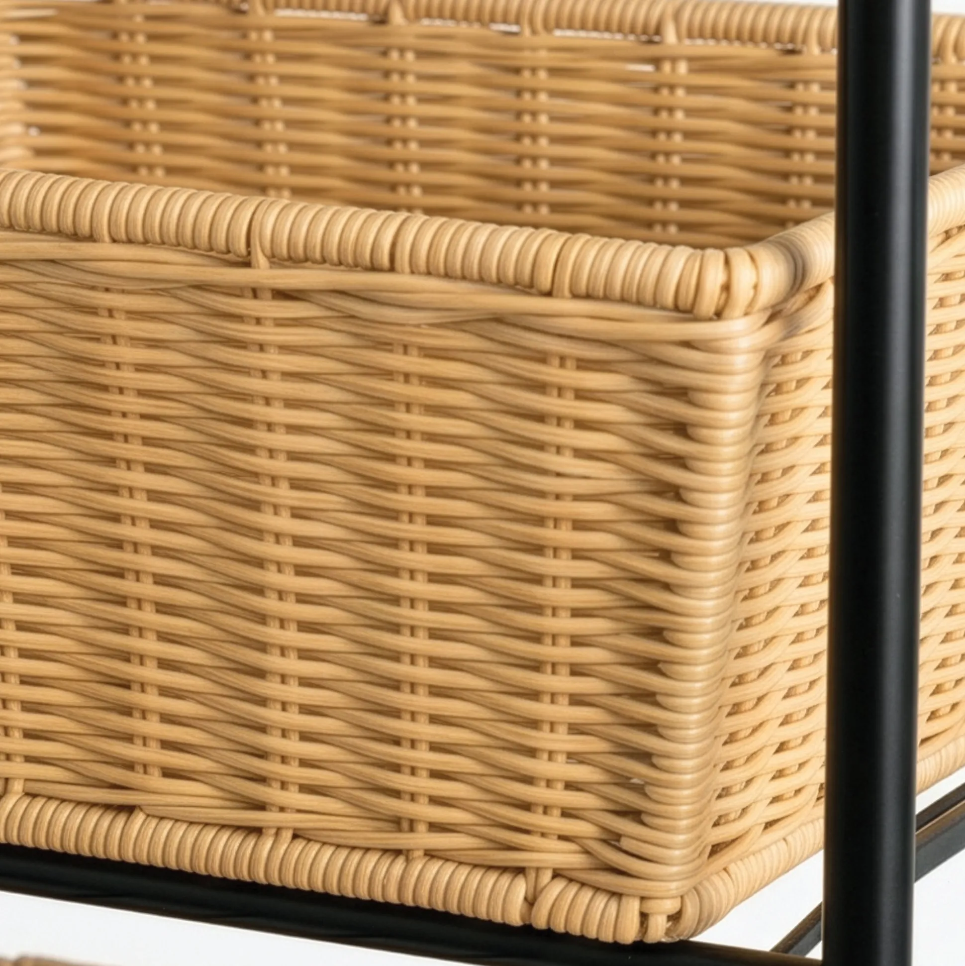 Resin-Wicker Basket Tower