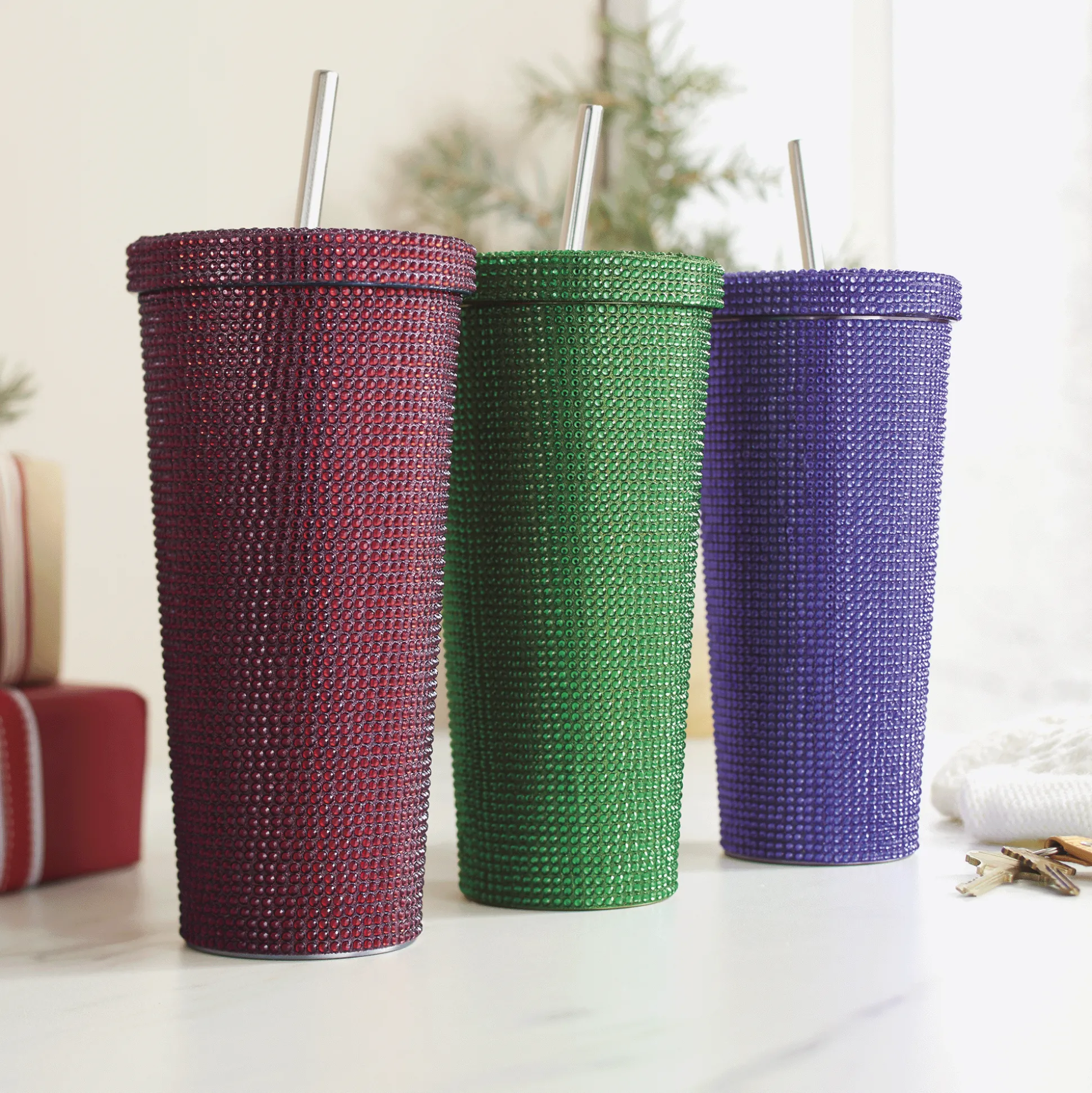 Rhinestone Double Wall Stainless Steel Travel Cup