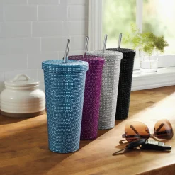 Rhinestone Double Wall Stainless Steel Travel Cup
