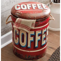 Rustic Coffee Storage Stool