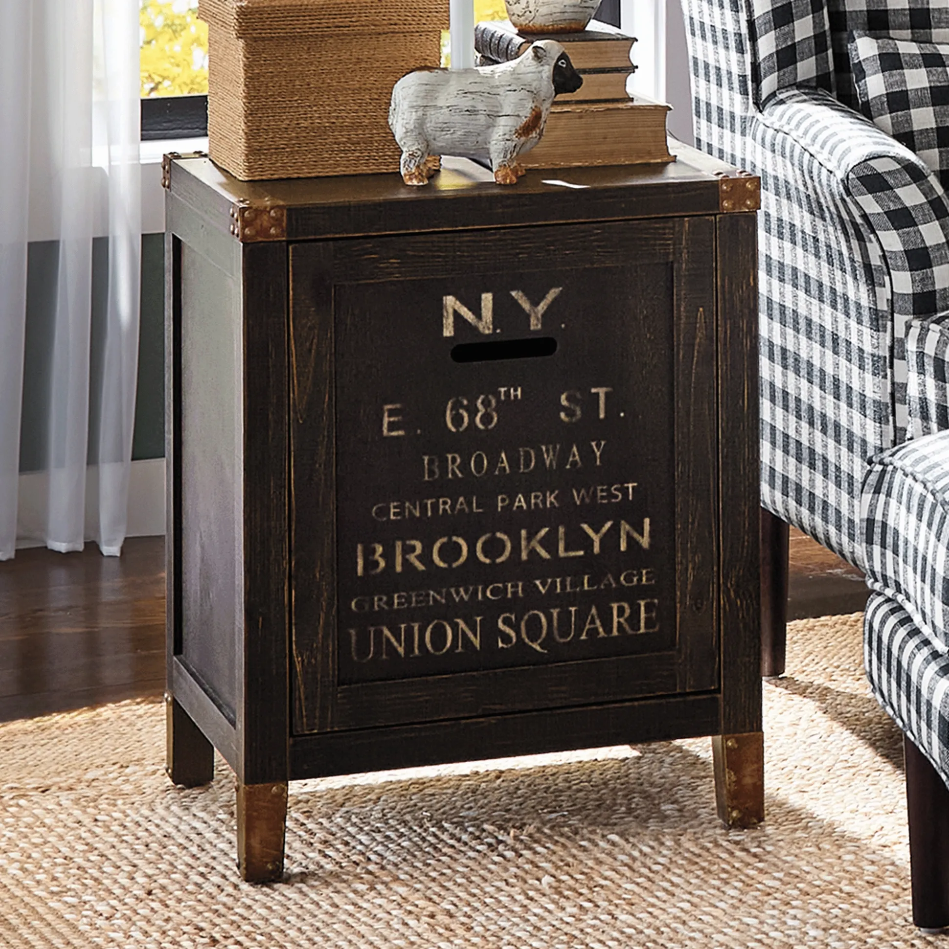 Rustic Industrial End Table