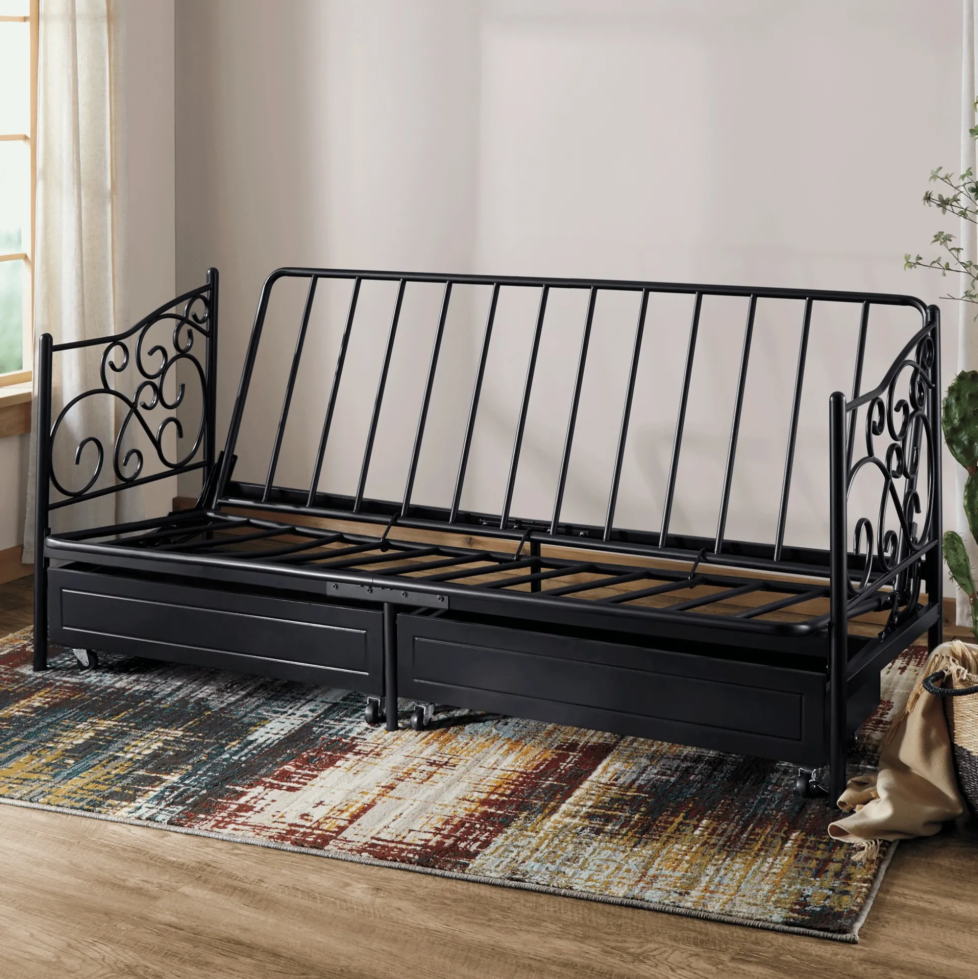 Scroll Storage Futon Frame