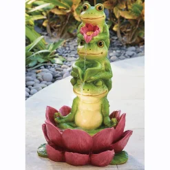 Serene Frog Fountain