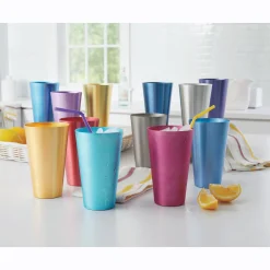 Set of 6 Aluminum Tumblers
