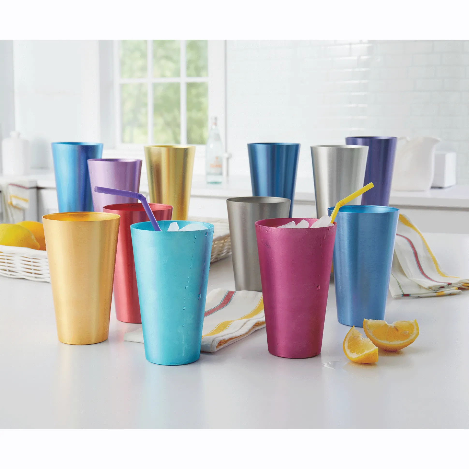 Set of 6 Aluminum Tumblers