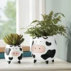 Set of 2 Animal Planters