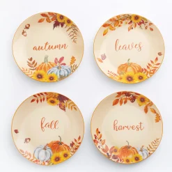 Set of 4 Assorted Harvest Plates